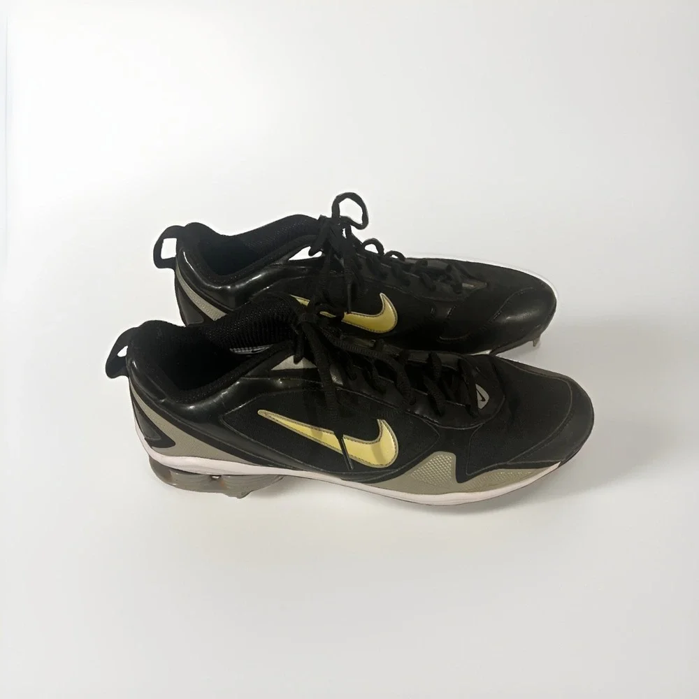 Nike Shod Fuse 2 Metal Baseball Cleats Size 11.Black / Metallic Silver